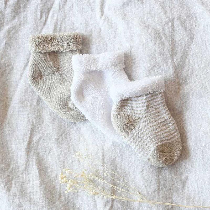 Lot 3 Paires De Chaussettes 0-3m beige Trois Kilos Sept lifestyle