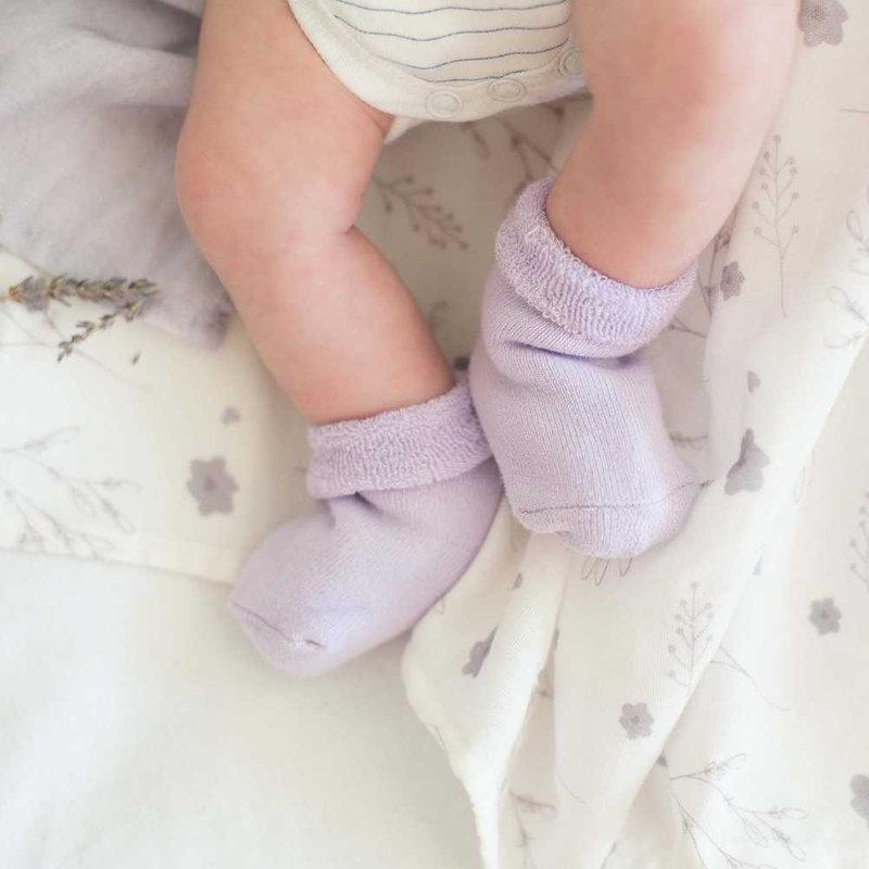 Lot 3 Paires De Chaussettes 0-6m Rose pale / Mauve / Framboise mauves