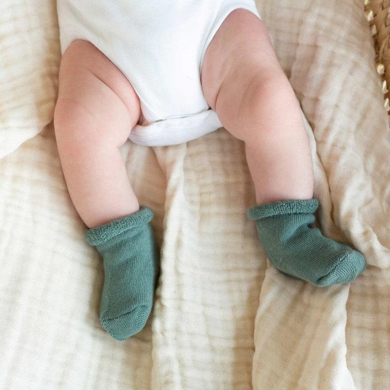 Lot 3 Paires De Chaussettes 0-6m Sapin / Ecru / Sauge lifestyle