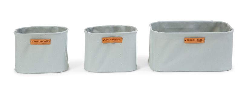 Lot de 3 paniers de rangement à suspendre Gris Clair Childhome Set