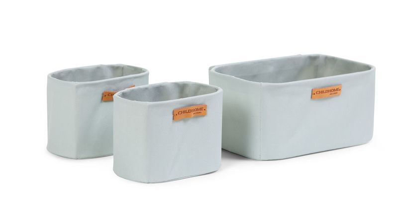 Lot de 3 paniers de rangement à suspendre Gris Clair Childhome Produit