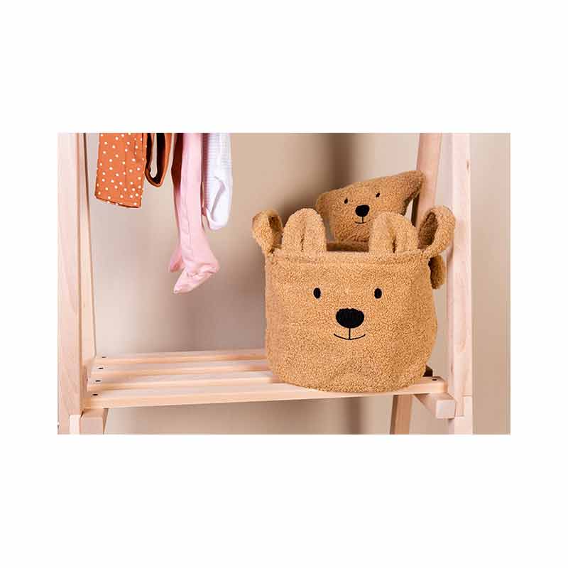 Lot de 3 paniers de rangement Teddy beige Childhome - Bambinou