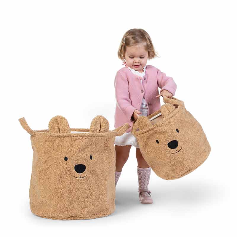 Lot de 3 paniers de rangement Teddy beige Childhome Enfant