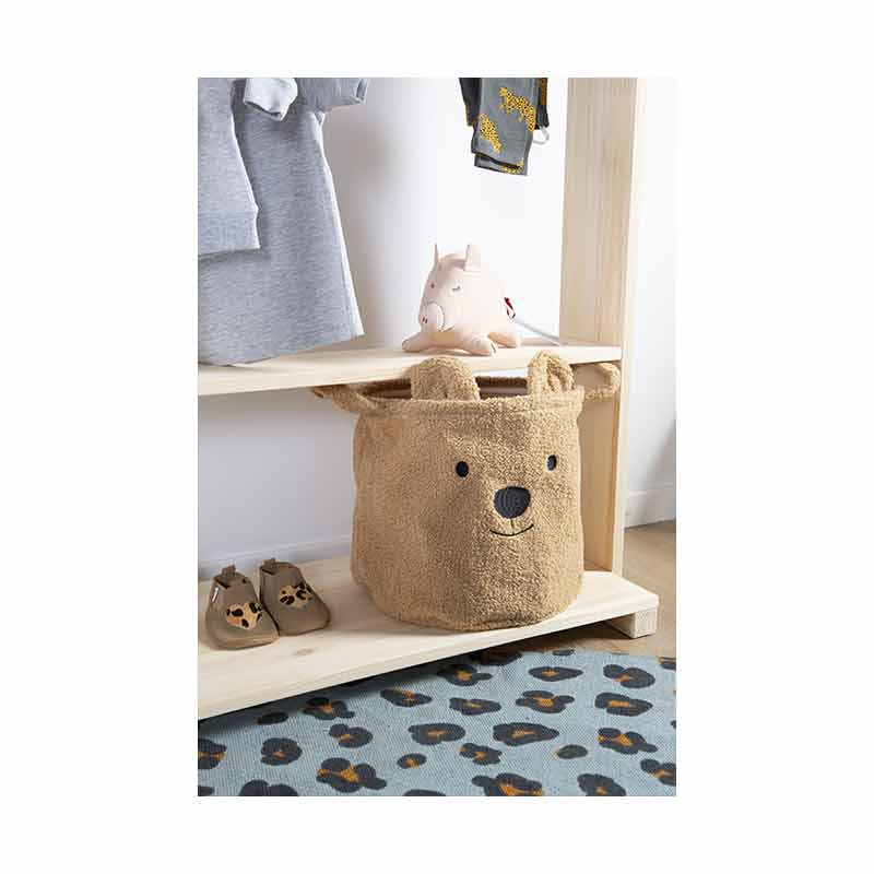 Lot de 3 paniers de rangement Teddy beige Childhome étagère