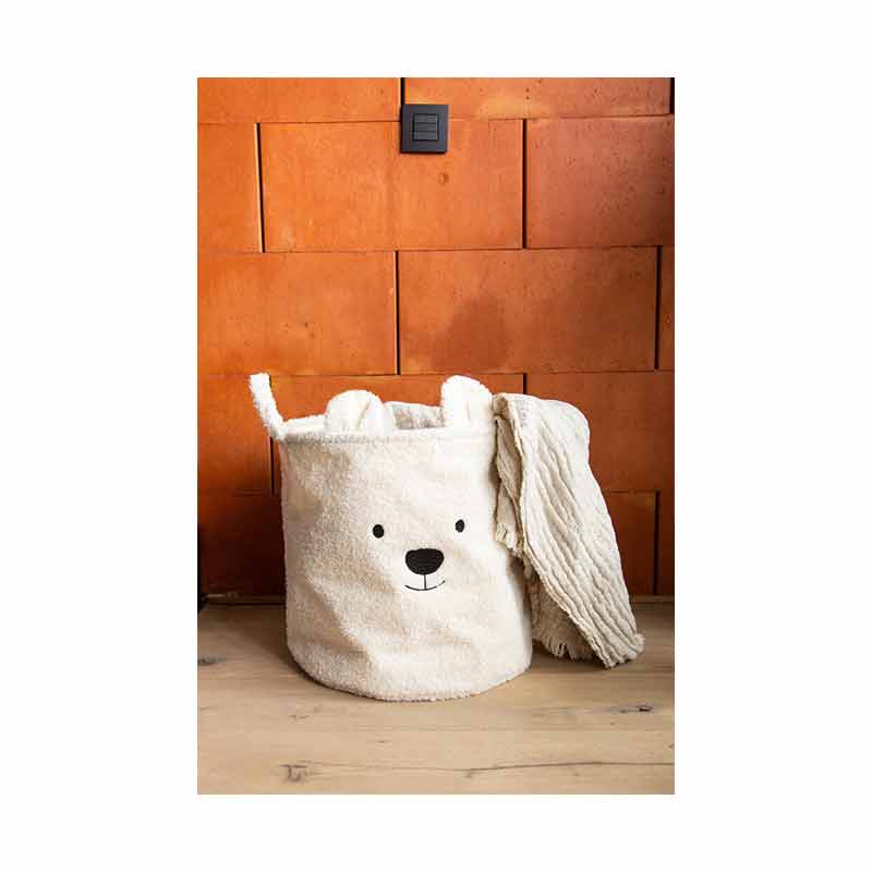 Lot de 3 paniers de rangement Teddy écru Childhome Panier