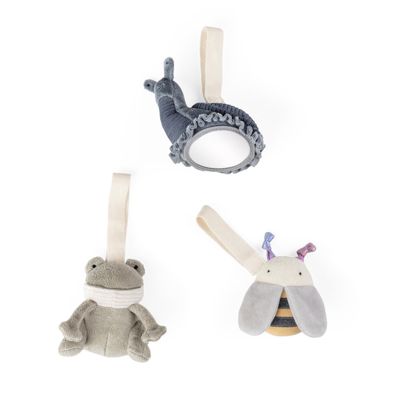 Lot de 3 petits jeux d'éveil Grenouille, Abeille, Escargot Sebra produit