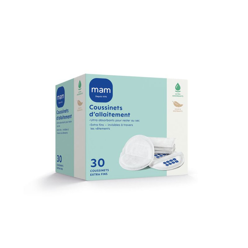 Lot de 30 Coussinets d'allaitement Mam packaging profil