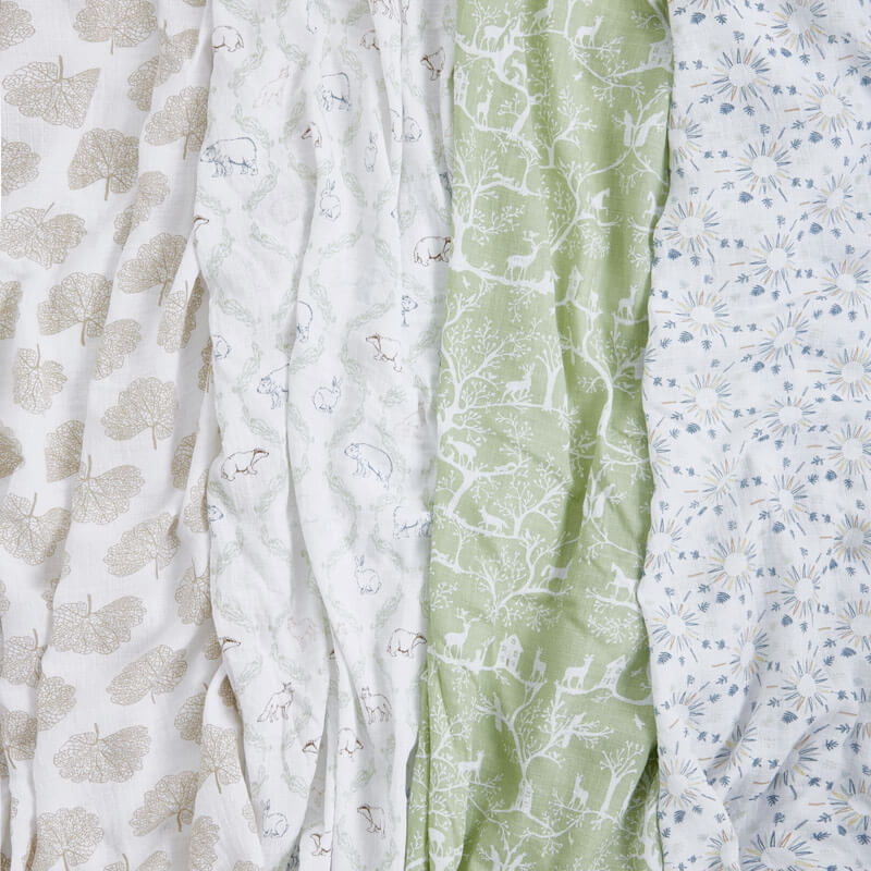 Lot de 4 langes en mousseline de coton Harmony Aden + Anais zoom