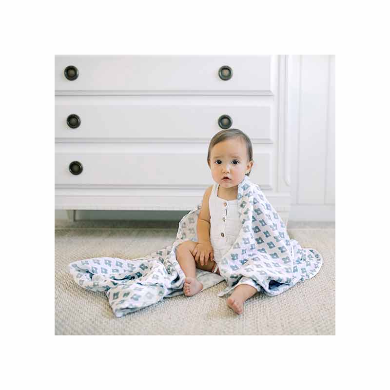 Lot de 4 maxi-langes en mousseline de coton Now + zen Aden + Anais Chambre