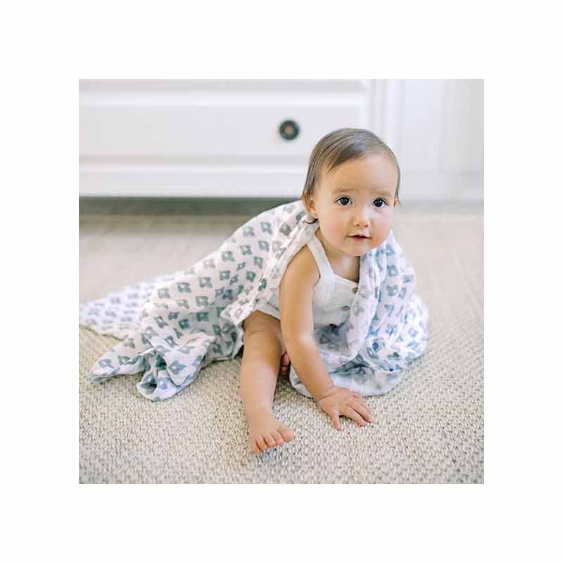 Lot de 4 maxi-langes en mousseline de coton Now + zen Aden + Anais Zoom