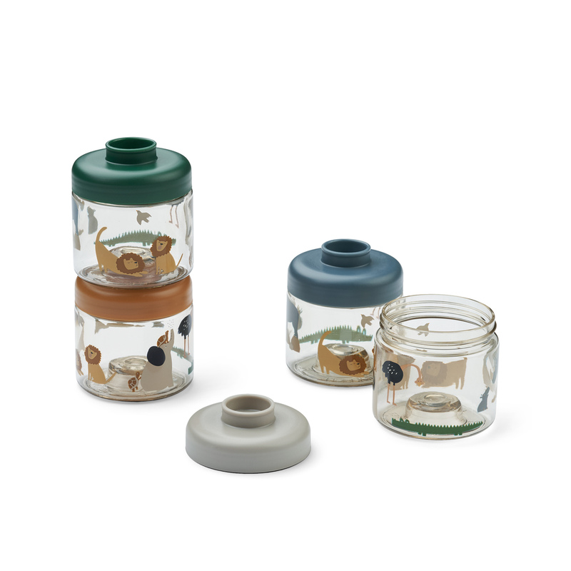 Lot de 4 pots de conservation empilables Dominique All together / Sandy Liewood produit