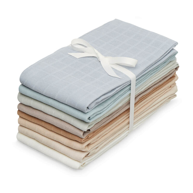 Lot de 8 langes en mousseline de Coton Bio Mix Cam Cam rose ocean