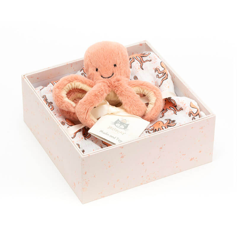 Lot cadeau peluche pieuvre Odell Octopus Gift Set Jellycat