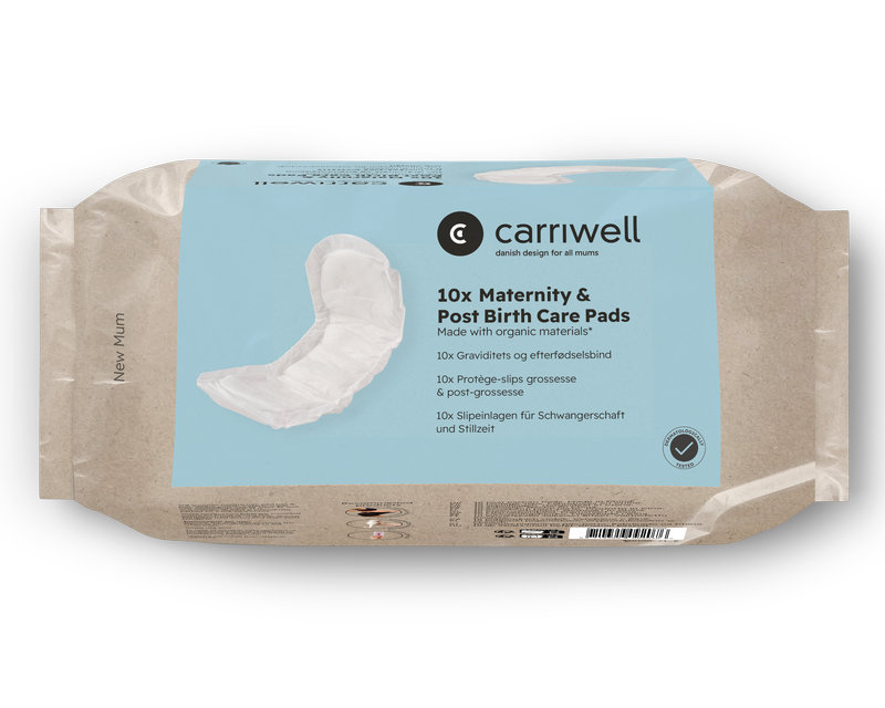 Lot de 10 serviettes biologiques grossesse & post-grossesse Carriwell packaging