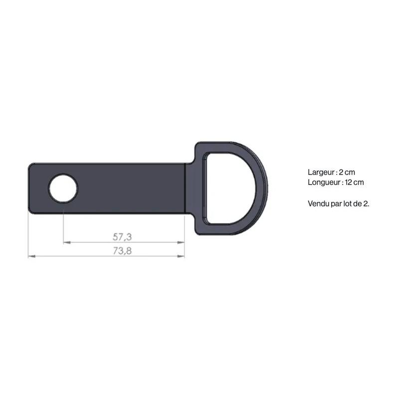 Lot de 2 anneaux d'attache loops AXKID 12 cm