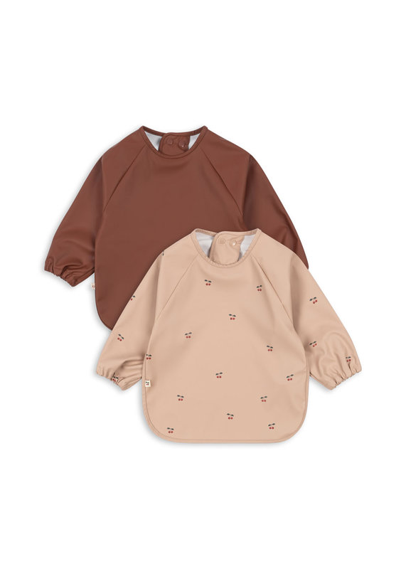 Lot de 2 bavoirs à manches longues Cerise Konges Slojd produit 