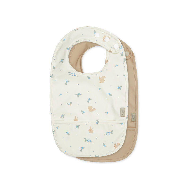 Lot de 2 bavoirs avec poche Cam Cam Blueberries