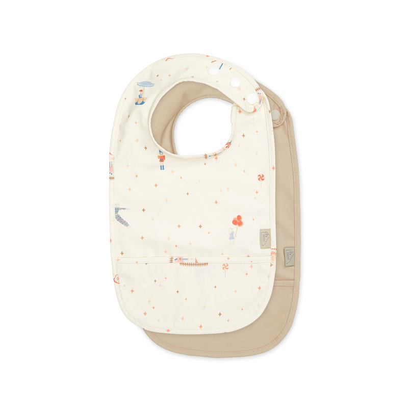Lot de 2 bavoirs avec poche Cam Cam carousel