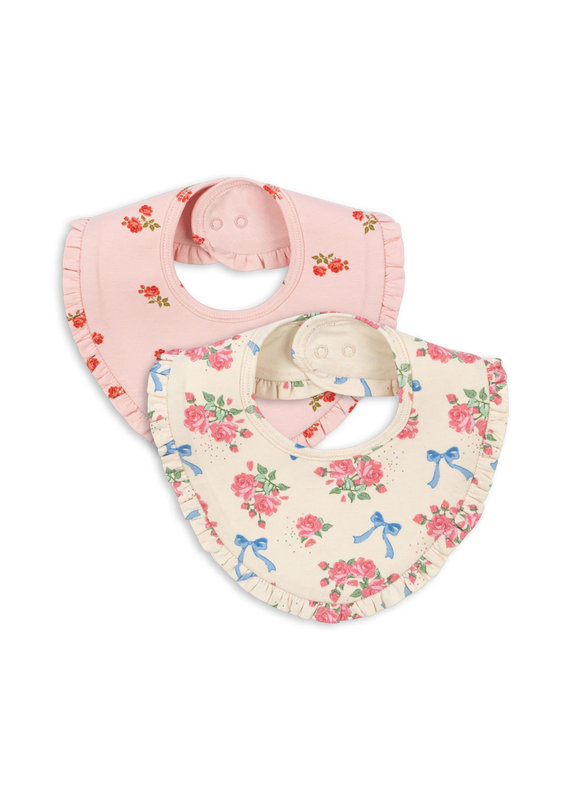 Lot de 2 bavoirs bandana  Bella Rosita Konges Slojd face 