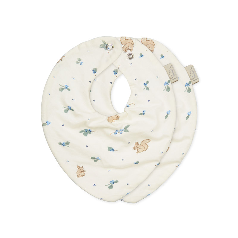 Lot de 2 bavoirs bandana jersey Cam Cam Copenhagen blueberries 