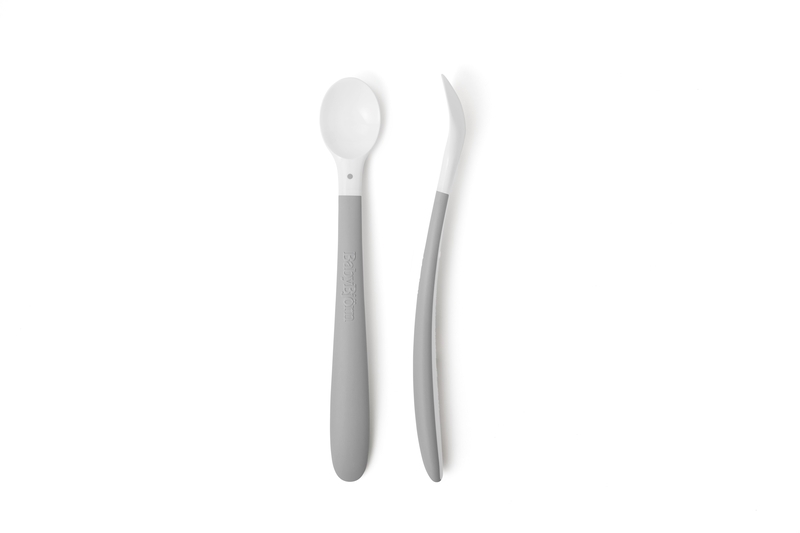 Lot de 2 cuillères pour bébé BABYBJORN coloris gris clair