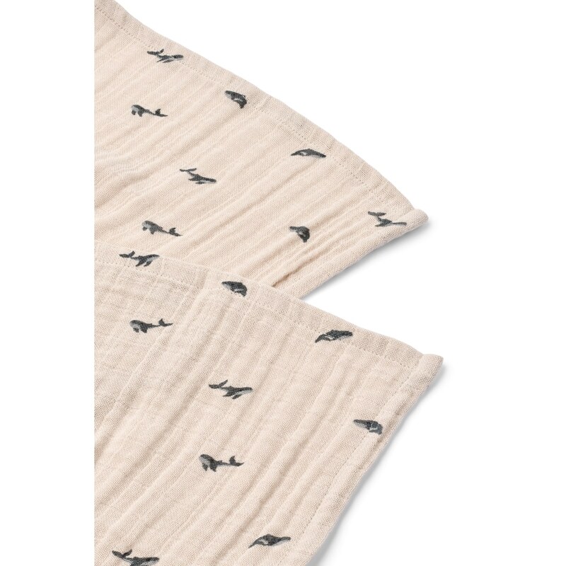 Lot de 2 langes en mousseline de coton Lewis LIEWOOD matiere