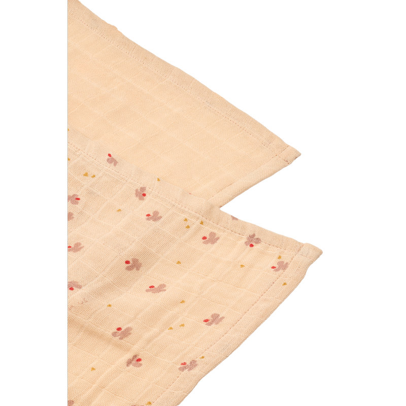Lot de 2 langes en mousseline Lewis Mini butterfly / Apple blossom mix Liewood zoom
