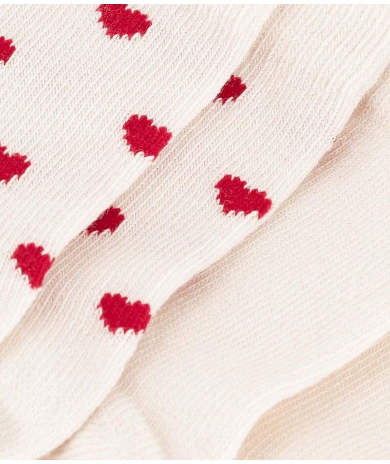 Lot de 2 Paires Chaussettes Blanche/Coeurs Petit Bateau coeur