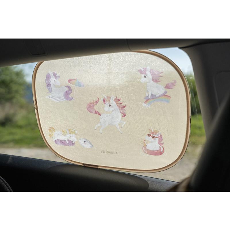 Lot de 2 pare-soleil pour voiture La plage des licornes FILIBABBA lifestyle 2