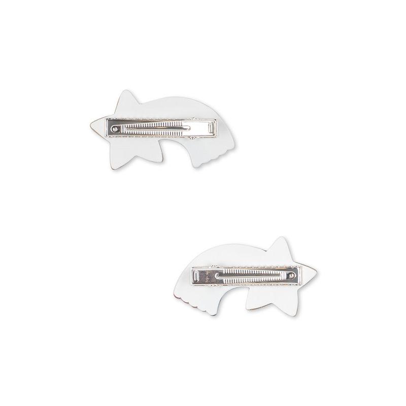 Lot de 2 pinces à cheveux Etoile Arc-en-Ciel Konges Slojd de derrière