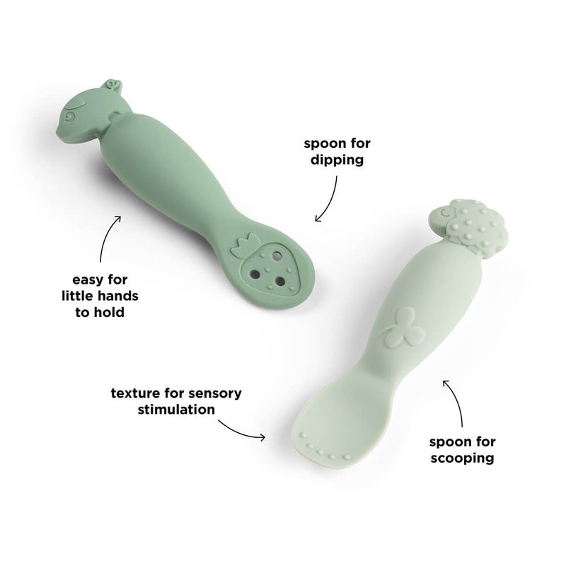 Lot de 2 Premières cuillères Tiny farm Vert Done By Deer détails