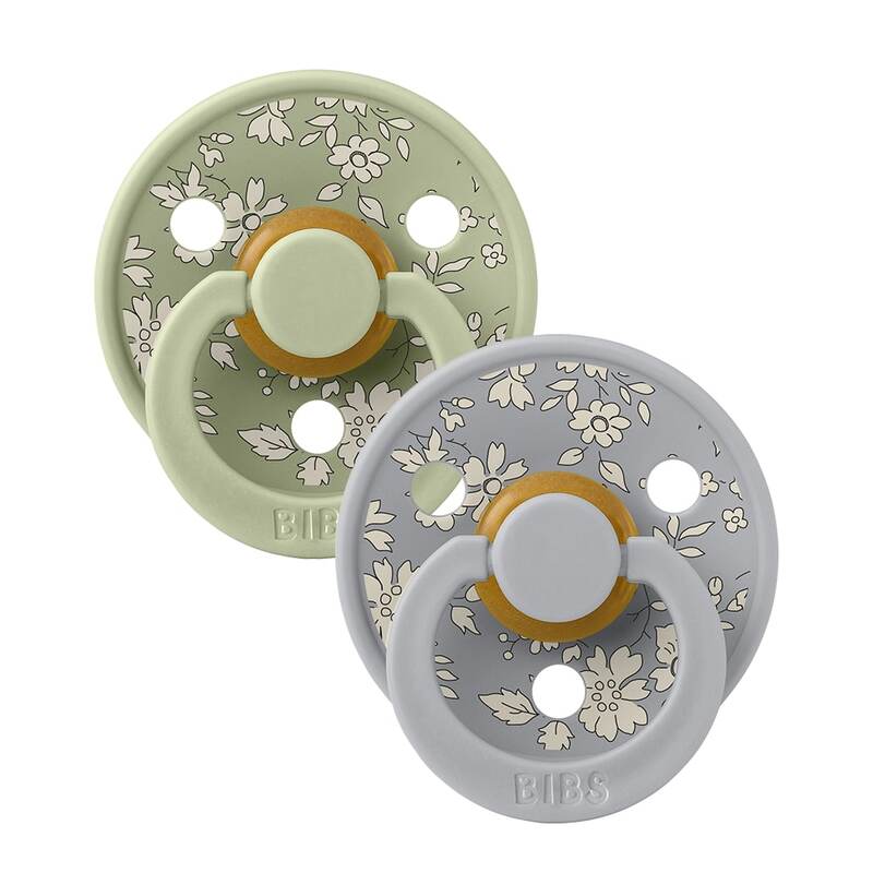 Lot de 2 sucettes Bibs Colour Taille 1 Bibs x Liberty Capel Sage Mix