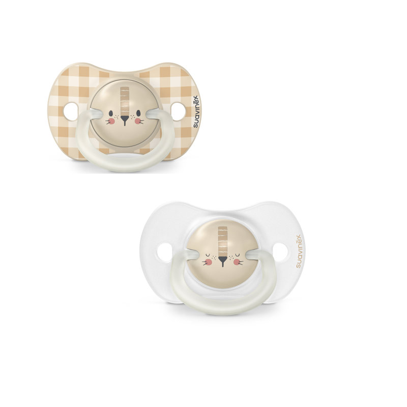 Lot De 2 Sucettes Symetrique Sx Pro Night&Day 0/6m  Suavinex Lion 