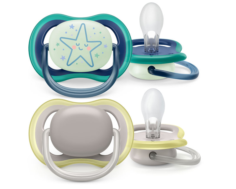 Lot de 2 Sucettes Ultra Air Day and night 6-18M Phillips Avent lot 