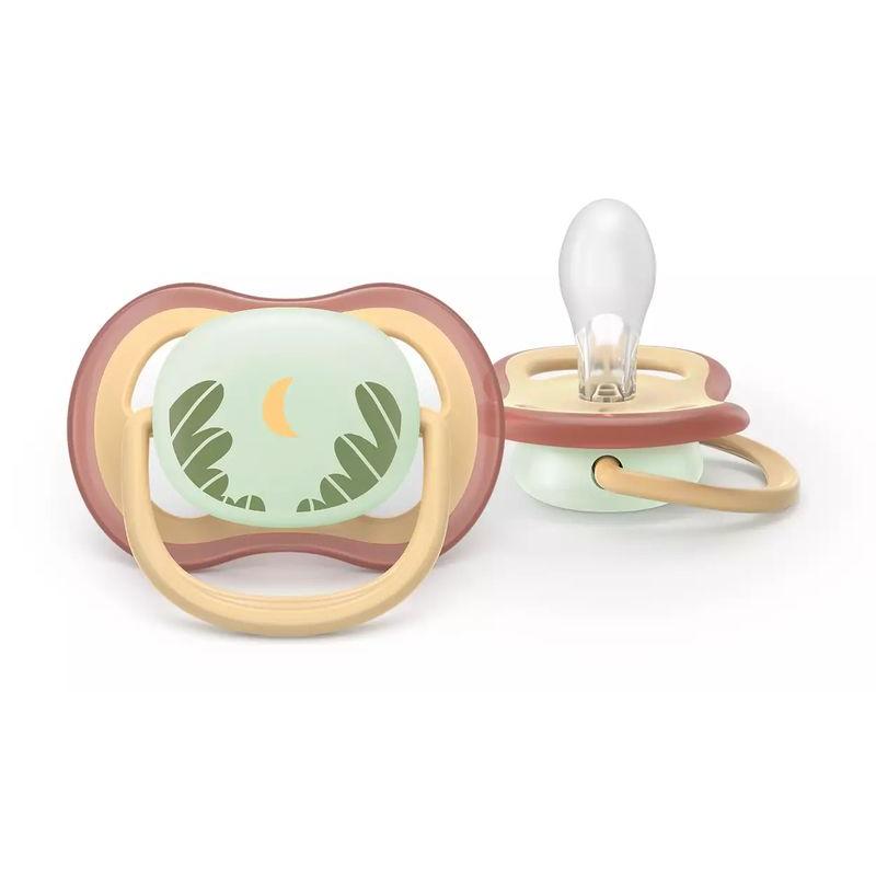 Lot de 2 Sucettes Ultra Air Jour  Nuit 0-6M Nature PHILIPS AVENT phosphorescente