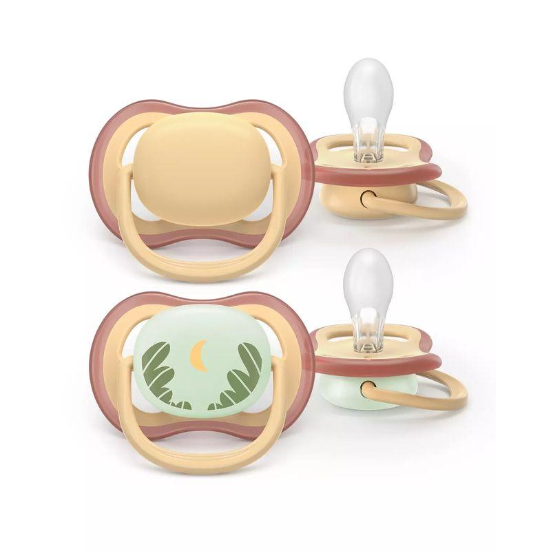 Lot de 2 Sucettes Ultra Air Jour  Nuit 0-6M Nature PHILIPS AVENT produit