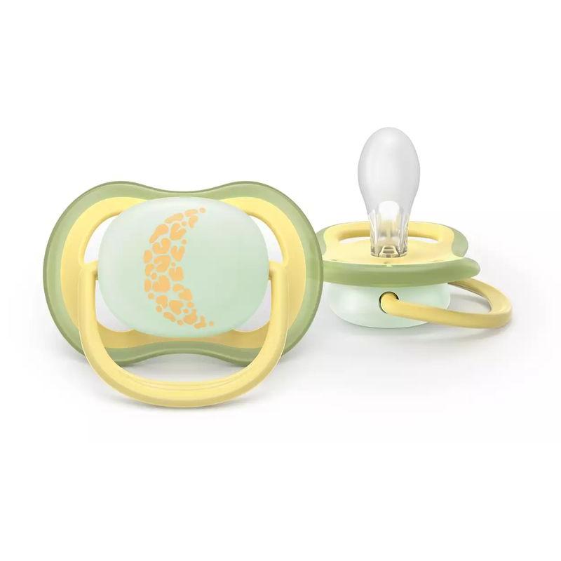 Lot de 2 Sucettes Ultra Air Jour & Nuit 18M+ Nature PHILIPS AVENT phosphorescente