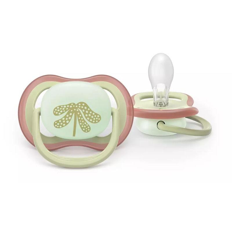 Lot de 2 Sucettes Ultra Air Jour & Nuit 6-18M Nature PHILIPS AVENT sucette phosphorescente