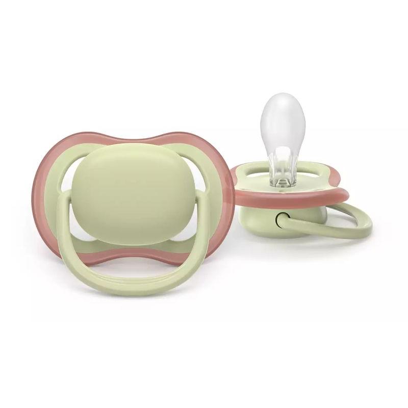 Lot de 2 Sucettes Ultra Air Jour & Nuit 6-18M Nature PHILIPS AVENT sucette classique