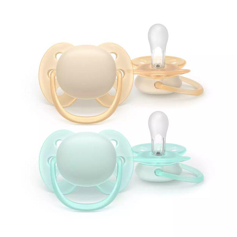 Lot de 2 Sucettes Ultra Soft Jour 0-6M Uni PHILIPS AVENT produit