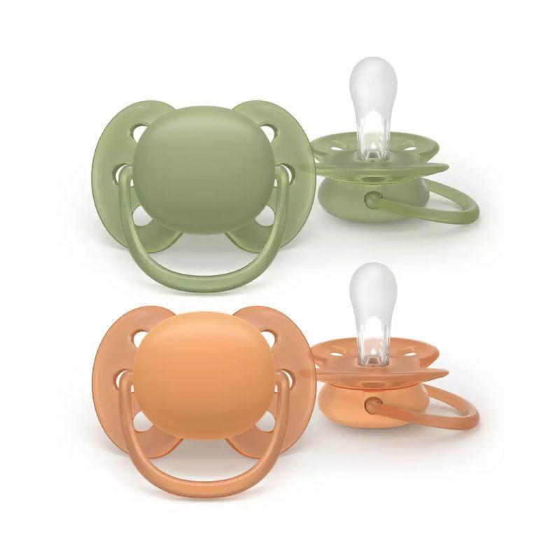 Lot de 2 Sucettes Ultra Soft Jour 18M+ Uni PHILIPS AVENT lot