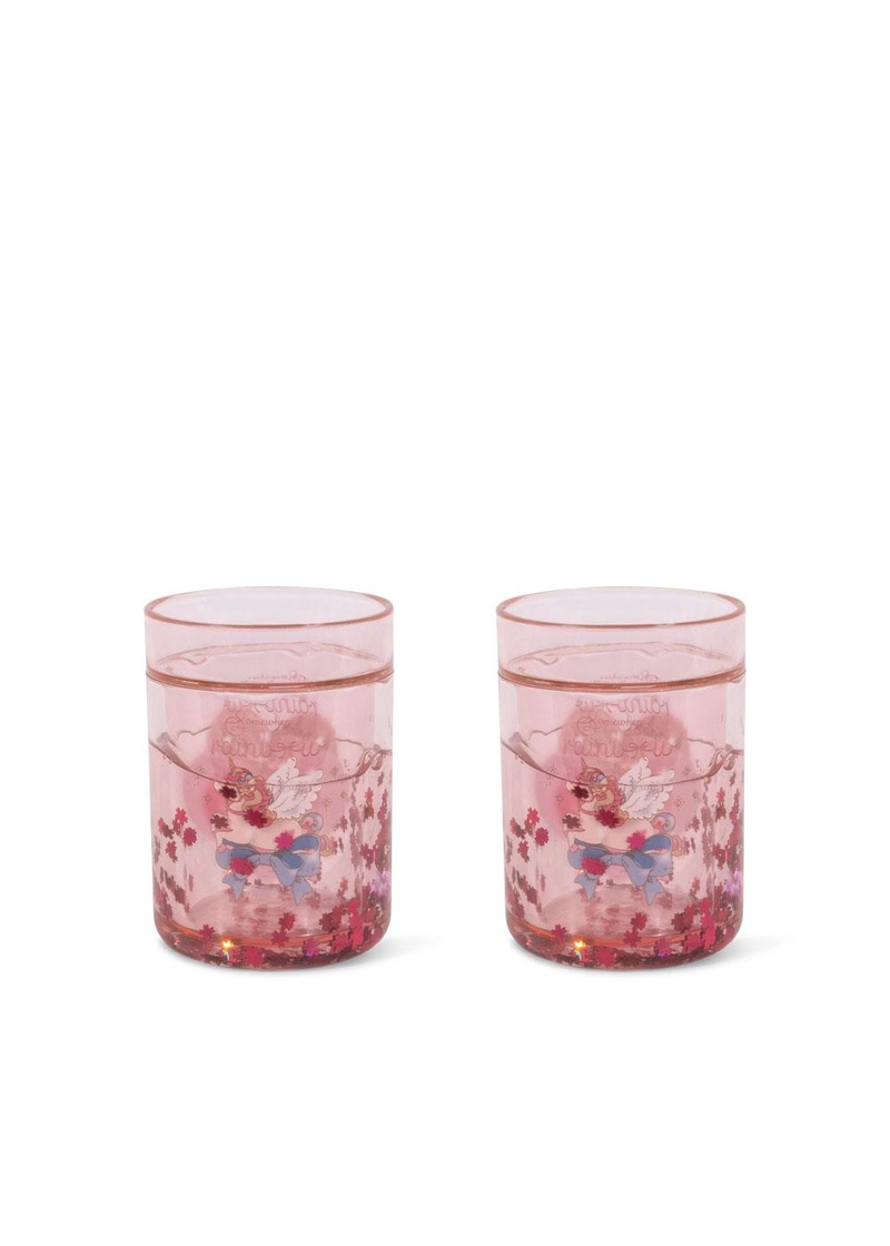 Lot de 2 tasses pailletées Licorne Over The Rainbow Konges face