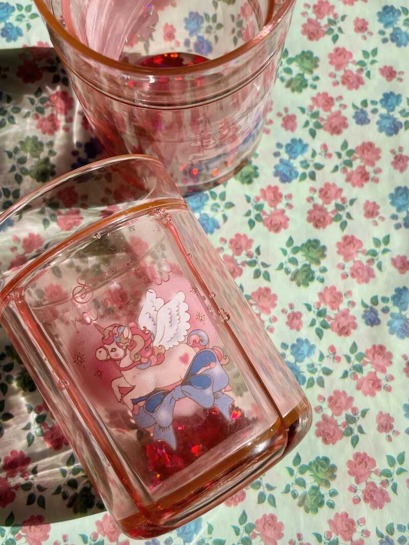 Lot de 2 tasses pailletées Licorne Over The Rainbow Konges lifestyle