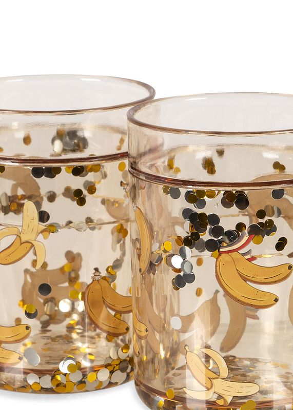 Lot De 2 Tasses Pailletées Banane Konges slojd zoom