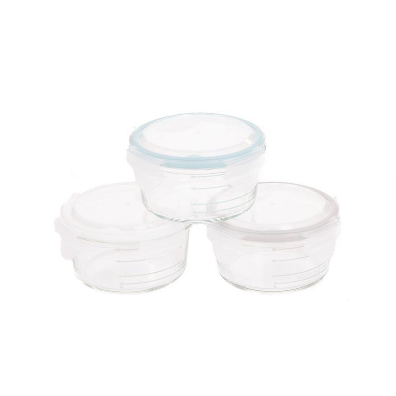 Lot de 3 Bols de Conservation en verre 360 ml BO JUNGLE