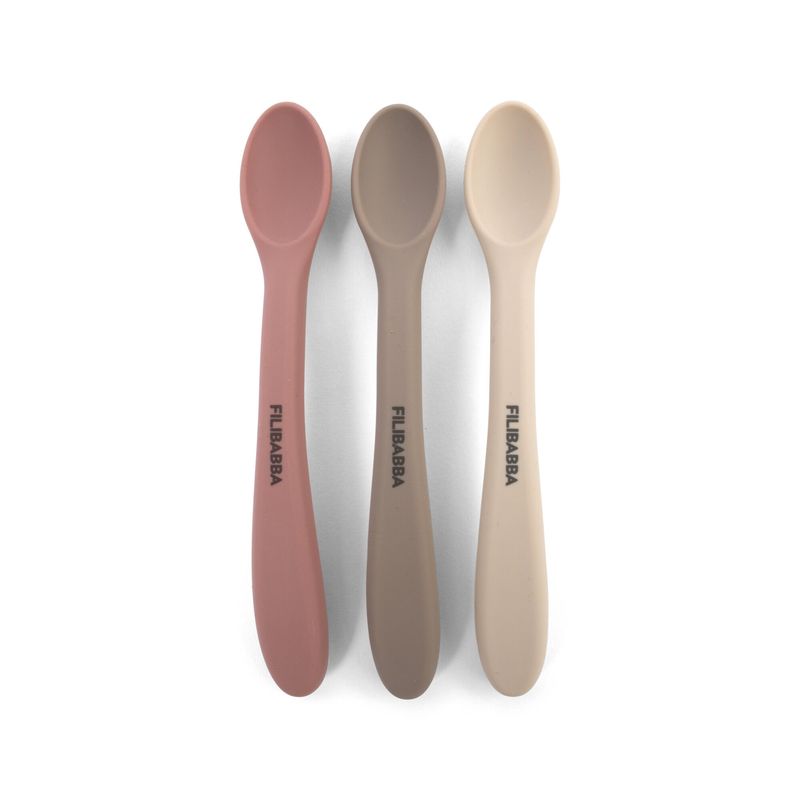Lot de 3 cuillères en silicone Rose Mix Filibabba produit