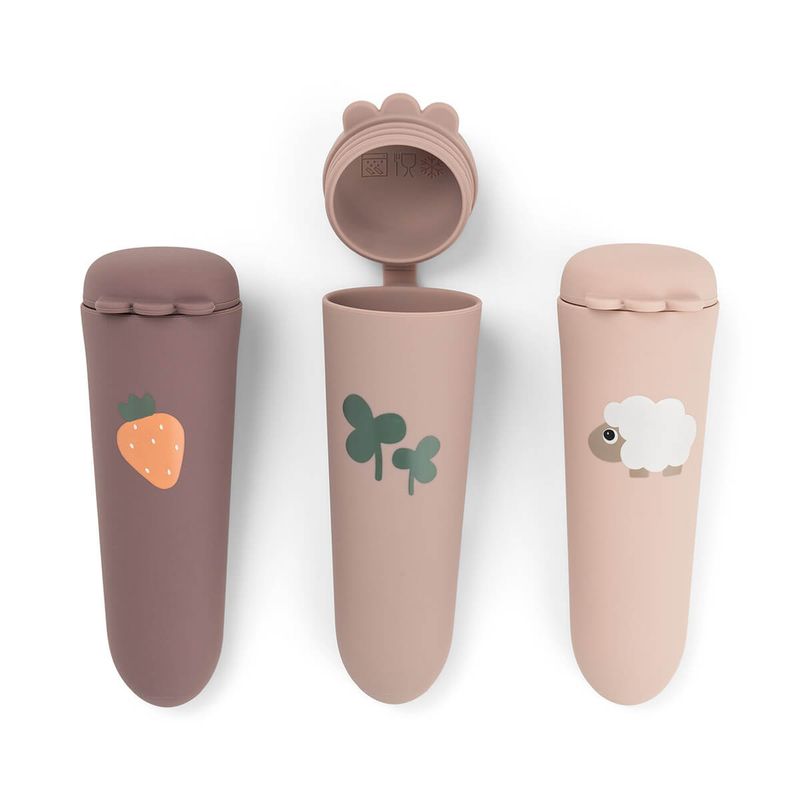 Lot de 3  Moules à glace silicone Sheepy Rose Done By Deer produit 