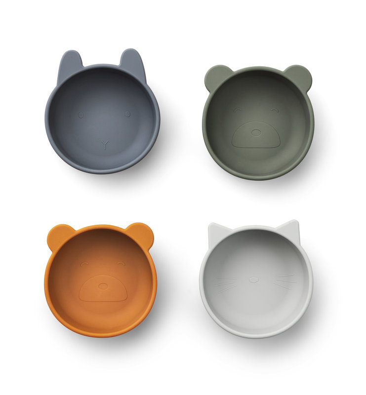 Lot de 4 bols en silicone Iggy Blue mix Liewood Produit face