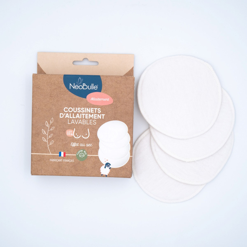 Lot de 4 coussinets d'allaitement lavables Neobulle produit