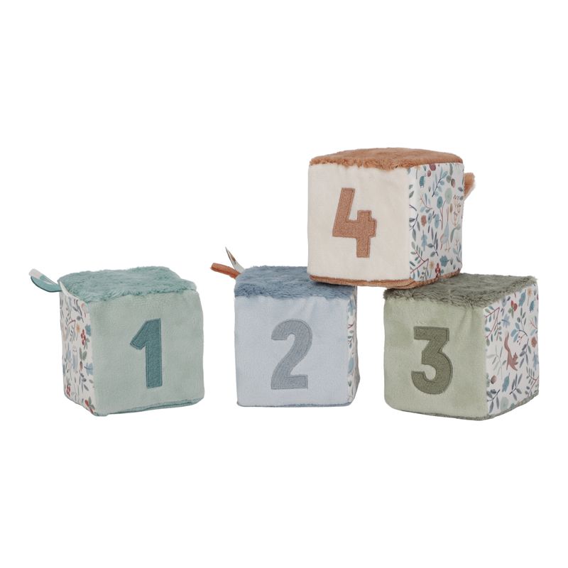 Lot de 4 cubes doux Forest Friends Little Dutch chiffres